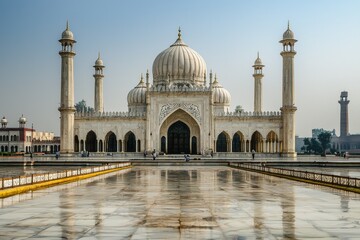 Obraz premium Beautiful mosque as a place of worship for Muslims created with Generative AI