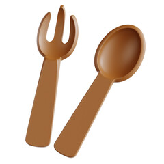 Handcrafted Wooden Spoon and Fork Set
