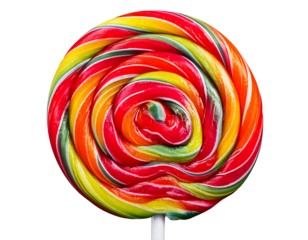  Vibrant Lollipop Against a White Background