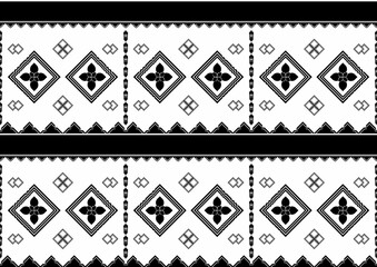 Native American Tribal Fabric Design Pattern. Ethnic Geometric Seamless Pattern for Clothing, Textiles, Wrapping, Background.