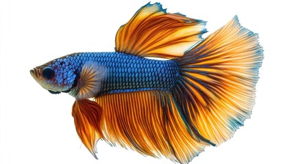 Fototapeta premium Vibrant Siamese Fighting Fish with Expansive Fins