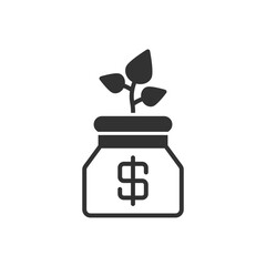 Money Plant Savings Icon