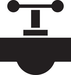 Valve and Pipe Glyph Icon