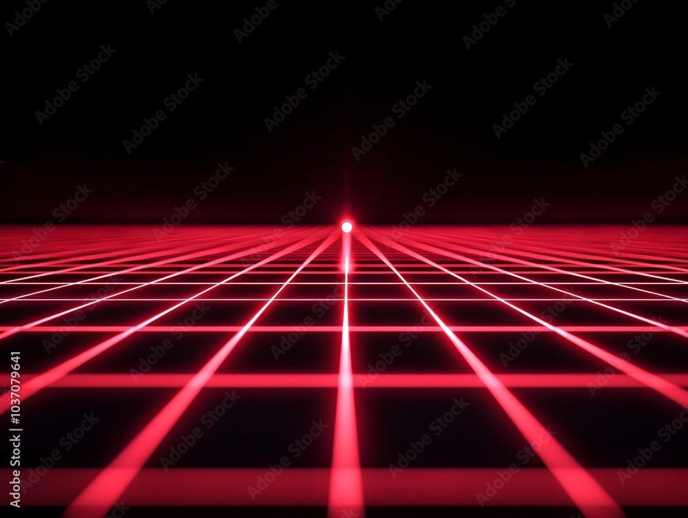 Poster fading neon grid retro futuristic tech background for product concept display