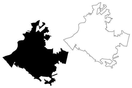 Torreon City (United Mexican States, Mexico, Coahuila State) map vector illustration, scribble sketch City of La Laguna map