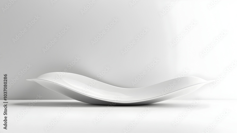 Canvas Prints glossy white backdrop with smooth curve for seamless product photography concept