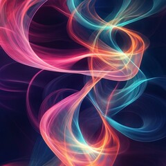 Fototapeta premium Futuristic Abstract Colorful Wave Background with Neon Waves