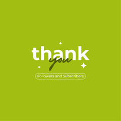 Thank you follower and subscribers design template