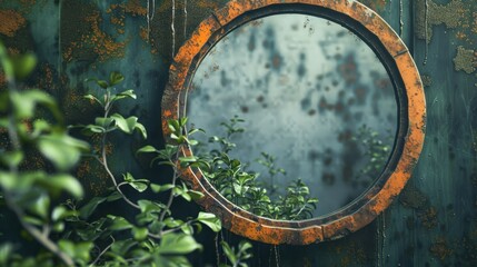 Detailed Lifestyle Image of an Old Mirror