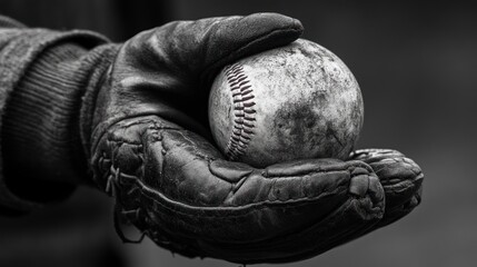 Baseball Glove and Ball