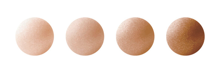Textured spheres in gold gradient, offering a luxurious and refined look.