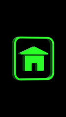green home icon on a white background