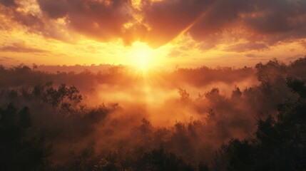 Fototapeta premium Day clouds muted sun. Generative AI