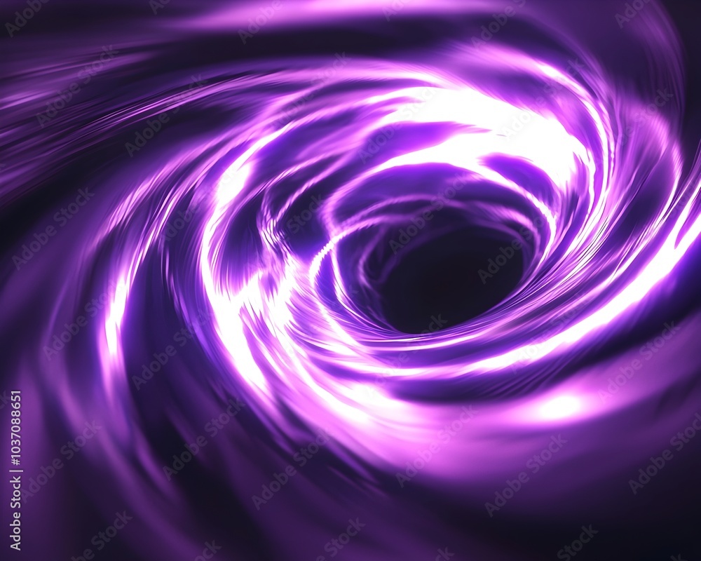 Poster mesmerizing neon purple vortex for dynamic product presentation and concept display