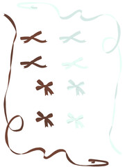 落ち着いた色のリボン装飾素材