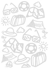 Travel word Tracing Lettering, Hand lettering Practice, Lettering Workbook for Procreate or Print, Coloring Book, Coloring page