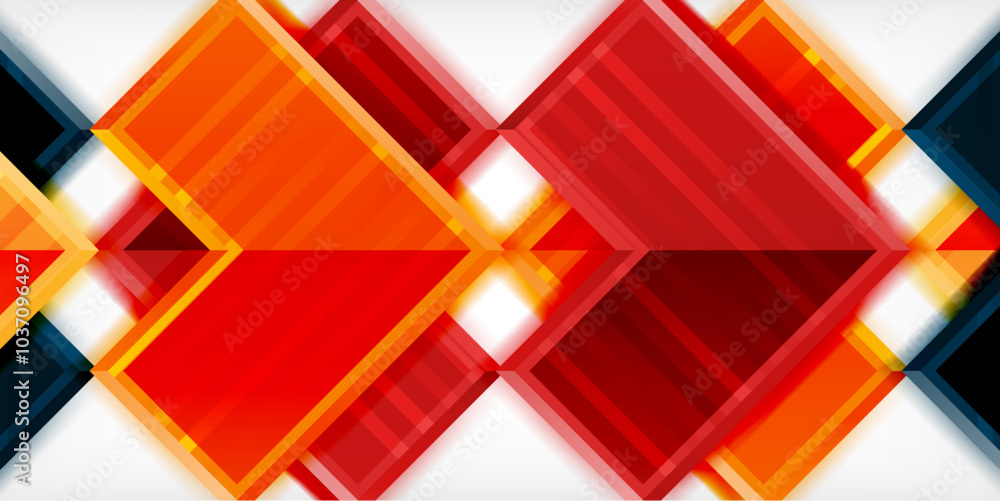 Aufkleber Arrow symbols created with 3d effects and line texture geometric abstract background