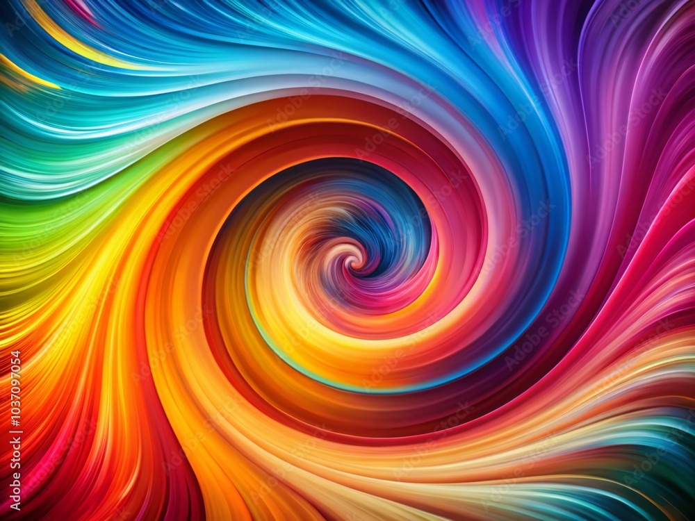 Poster Abstract Liquid Spiral Paint Background with Colorful Swirls and Gradients for Creative Design Projects