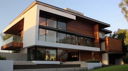 The front and interior designs of the residence