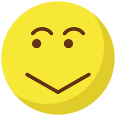 Emoticon Emoji  vector icon with isolated background 