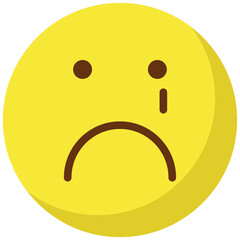 Fototapeta premium Emoticon Emoji vector icon with isolated background 