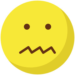 Emoticon Emoji  vector icon with isolated background 