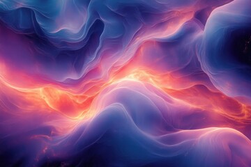 Obraz premium A vibrant abstract representation of cosmic waves and energy.