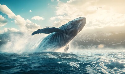 Fototapeta premium _big_whale,generation AI