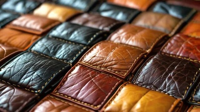 Stitched Leather Squares