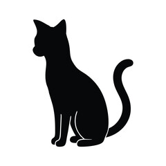 Cat sitting vector art design