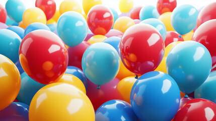Close-Up of Colorful Party Balloons