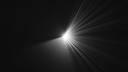 Fototapeta premium Radiant Beam of Light Piercing a Dark Abstract Background