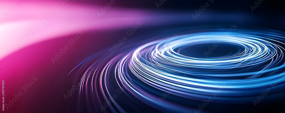 Poster holographic swirls with abstract metallic glow - captivating light refraction and gradient flow for 