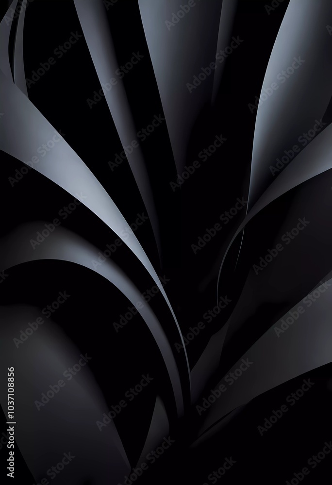 Aufkleber graceful, swirling curves emerging from a dark backdrop, emphasizing fluidity and a dynamic sense of