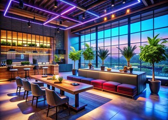 Architectural Fusion of Gaming and Coffee Culture in AI-Generated Design