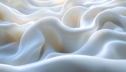 Obraz premium Tranquil Minimalist White Canvas with Abstract Swirls