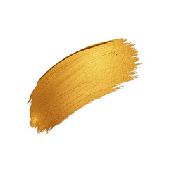 Golden brush strokes on transparent background