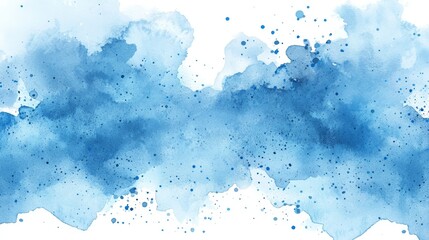 Obraz premium A soft watercolor splash in various shades of blue, creating a serene and artistic background.