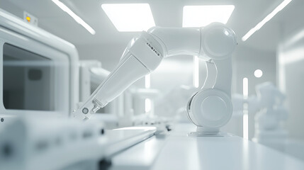 Industry 40 factory with industrial engineer working alongside automation robot arms intelligent 
manufacturing concept 3d rendering, Ai