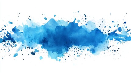 Obraz premium A vibrant blue watercolor splash featuring various shades and textures, perfect for creative projects or backgrounds.