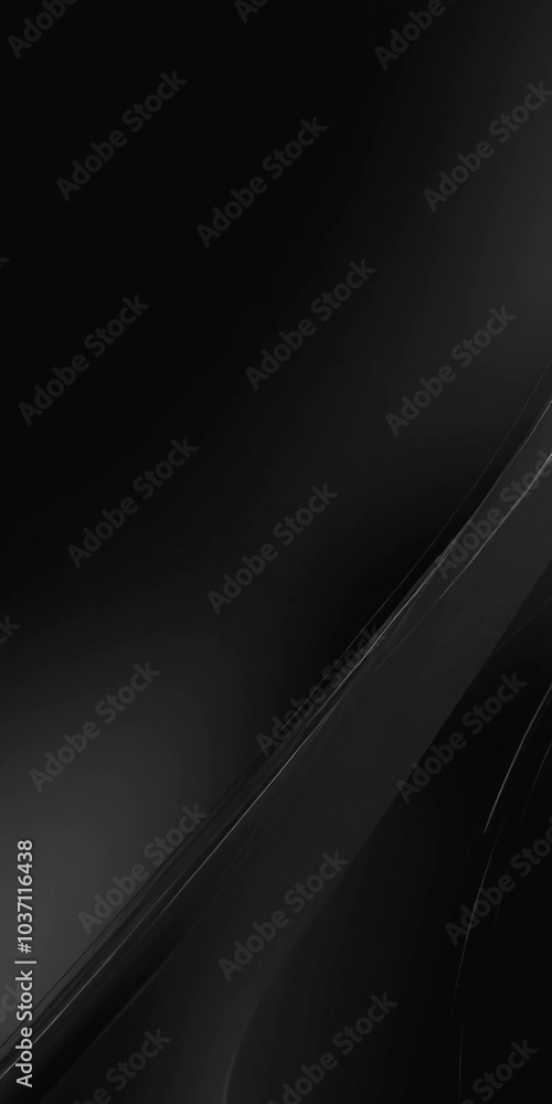 Poster graceful, swirling curves emerging from a dark backdrop, emphasizing fluidity and a dynamic sense of