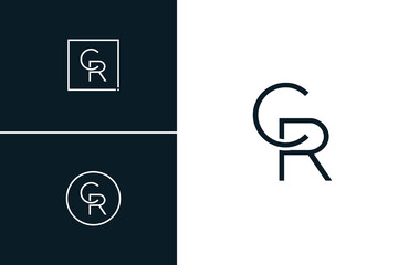 CR Minimal Vector Logo - Simple Business Logo for Monogram C and R