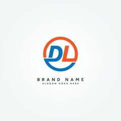 Fototapeta premium DL Minimal Vector Logo - Simple Business Logo for Monogram D and L