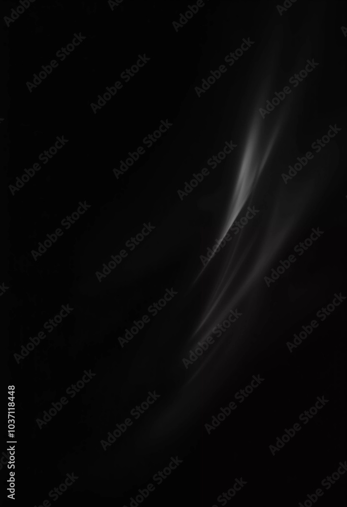 Poster graceful, swirling curves emerging from a dark backdrop, emphasizing fluidity and a dynamic sense of