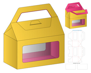 Box packaging die cut template design. 3d mock-up