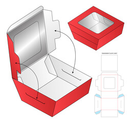 Box packaging die cut template design. 3d mock-up
