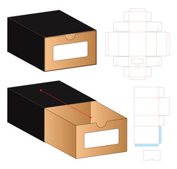 Box packaging die cut template design. 3d mock-up