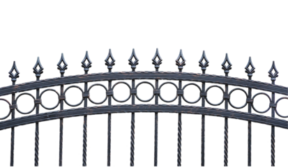  Wrought Iron Fence on transparent background png 