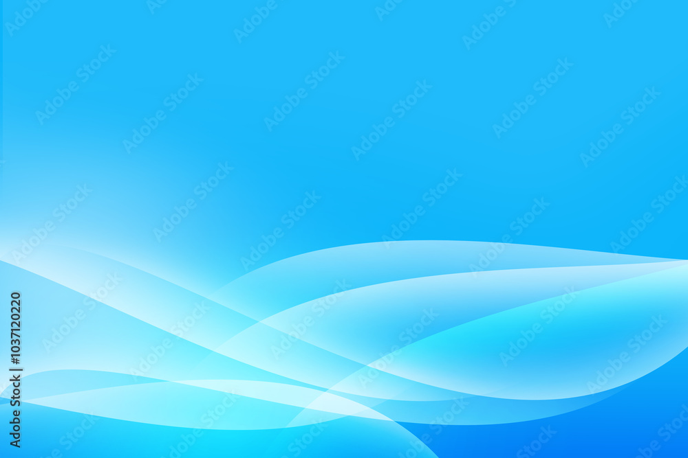 Poster soft light blue background with curve pattern graphics for graphic business technology digital illus