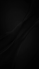 Fototapeta premium Graceful, swirling curves emerging from a dark backdrop, emphasizing fluidity and a dynamic sense of movement, inviting contemplation. Black background with smooth lines. Generative AI